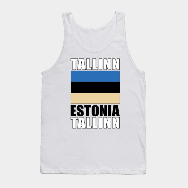 Flag of Estonia Tank Top by KewaleeTee